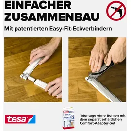 Tesa Fliegengitter mit Aluminiumrahmen 120 x 150 cm Weiß
