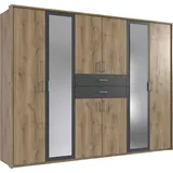 WIMEX Drehtürenschrank Diver 270 x 207 x 58 cm Beige/Grau