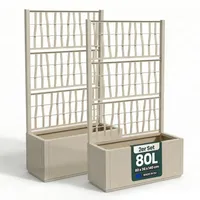 Kreher Pflanzkasten Set 80 x 36 cm Beige