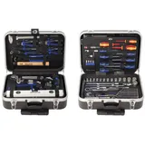 PROJAHN Universal Proficraft Handwerkzeugset, 130-tlg. Nuss Satz Ratschen Schrauberbits mit Rollen - Werkzeugtrolley Set 131tlg