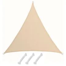 AMANKA Sonnensegel 2x2x2 HDPE Dreieck Sonnenschutz Überdachung Balkon Garten Beige