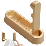 Carreneu Kleiderhaken Klappbar,90° Wandmontierte Garderobenhaken Klappbar,Unsichtbare Klapphaken Garderobe,Geeignet für Küche,Schlafzimmer,Badezimmer (Gold)