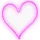 Beliani LED Neonlicht 3er Set SUSIE Rosa