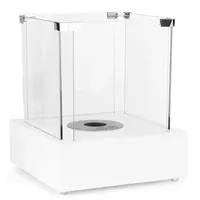 moritz Ethanol Kamin Tischkamin I 35 x 30 x 30 cm weiß I Tischfeuer eckig I 0,8 Liter Brenner I Bioethanol Kamin IEthanol Kaminofen Indoor Outdoor...