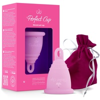 Perfect Cup Menstruationstasse, 100% medizinisches Silikon, veganfreundlich, super weich und flexibel, 12 Stunden Schutz, wiederverwendbar - M - Rose