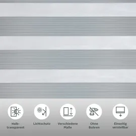Bruno Banani Doppelrollo NURI 80 x 210 cm grau