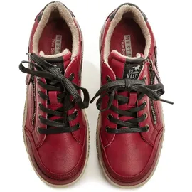 Mustang Damen Schnürschuh Halbschuh Reißverschluss Schnürung 1290-302, Größe:38 EU, Farbe:Rot - 38