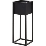 Home&Styling Blumentopf mit Ständer Metall Schwarz 60 cm