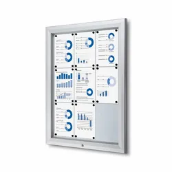Schaukasten für draußen 9 x DIN A4 Wandmontage ESG-Glas