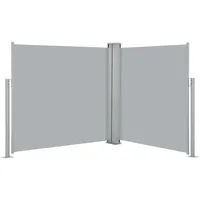 vidaXL Ausziehbare Seitenmarkise 120 x 600 cm Grau