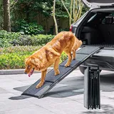 CO-Z Hunderampe Auto klappbar 170cm Leichteres EIN- und Aussteigen für kleine und große Hunde bis 90kg Hundetreppe mit Rutschfester Oberfläche für alle Fahrzeuge nutzbar