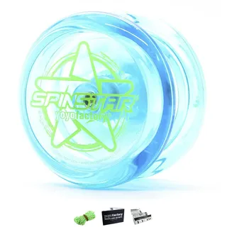 YoyoFactory SPINSTAR Yo-Yo - BLAU (Ideal für Anfänger, Moderne Leistung YoYo, Schnur und Anleitung Enthalten)