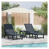 vidaXL Gartenliege 195,5 x 53 x 30 cm Marineblau