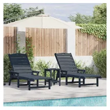 vidaXL Gartenliege 195,5 x 53 x 30 cm Marineblau