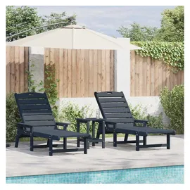 vidaXL Gartenliege 195,5 x 53 x 30 cm Marineblau