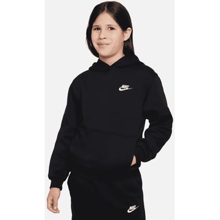 Nike Sportswear Club Fleece Hoodie Kinder 010 black/white XS 122-128 cm