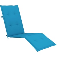 vidaXL Liegestuhl Auflage, Polster Auflage für Deckchair, Polsterauflage für Gartenliege, Liegenauflage Outdoor, Blau (75+105) x50x3cm