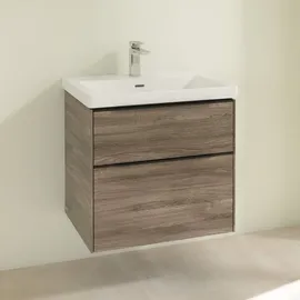 Villeroy & Boch Waschbeckenunterschrank 2 Auszüge 62,2 x 57,9 x 47,8 cm Braun