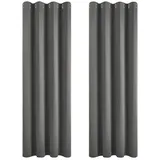 Deconovo Single Blackout Curtains Thermo-Verdunkelungsvorhänge für Schlafzimmer, Polyester, 140 x 260, 2