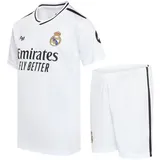 Air Val International Real Madrid Home Kit Trikot und Shorts Saison 24/25, Bellingham, 6 Years, Replik Shirt Mit Offizieller Lizenz