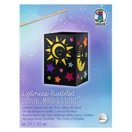 Ursus Laternen-Bastelset Sonne Mond und Sterne 14 x 20 cm