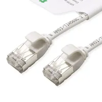 ROLINE GREEN U/FTP Patchkabel Cat.6A (Class EA), LSOH, slim, weiß, 3 m
