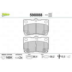 Bremsbelagsatz Scheibenbremse VALEO 598888 für Lancia Chrysler Thema 300c