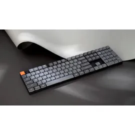 Keychron K5 Max kabellose mechanische Tastatur, QMK/VIA programmierbar, 3-Modus Bluetooth/2.4 GHz/Kabel mit weiß LED, Low Profile Gateron Red Switch, PBT Tastenkappen