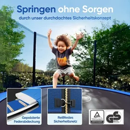 monzana Trampolin 244 x 305 cm inkl. Sicherheitsnetz und Leiter Schwarz