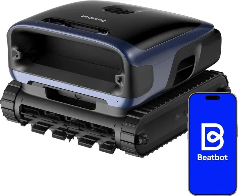 [4-in-1 + Kostenloser 399 € Solar-Skimmer] Beatbot Sora 70 Poolroboter, 4-in-1 Poolsauger, mit einer Durchflussrate von 25.700 Litern pro Stunde, intelligentes Oberflächen-Andocken, 6 Liter Abfallkapazität, 10.000 mAh Akku, geeignet für Pools bis zu 300 Quadratmetern, Mitternachtsblau