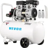 Vevor Flüsterkompressor 50 L, Leise Ölfrei Kompressor 750 W, Ölfrei Luftkompressor 65 dB, Druckluftkompressor 230 V, Silent Druckluft Kessel 170 L / min Abgasvolumen, mit Eingebautem Abluftventilator