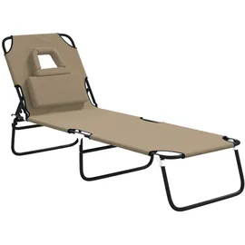 vidaXL Sonnenliege Klappbar Oxford-Gewebe & Pulverbeschichteter Stahl