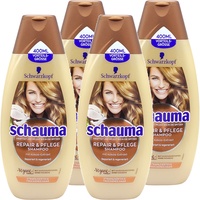 4x Schauma Shampoo Repair & Pflege mit Kokos 400ml strapaziertes trockenes Haar