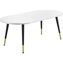 [en.casa] Couchtisch, Weiß, Holzwerkstoff, 120x47x60 cm, Wohnzimmer, Wohnzimmertische, Couchtische