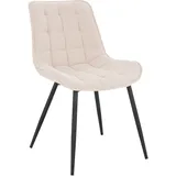Home Deluxe Polsterstuhl IKALO Cord creme 2er Set