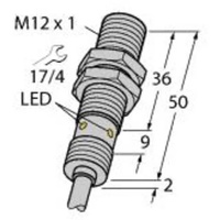 Turck Sensor bündig NPN, Schließer BI4U-EM12WD-AN6X
