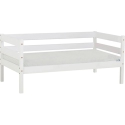 Hoppekids Einzelbett ECO Comfort (Set), mit Rollrost in 8 Farben, wahlweise mit Matratze und Absturzsicherung weiß