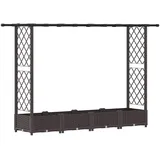 vidaXL Hochbeet mit Rankgitter und Dach 203 x 40 x 123 cm Braun