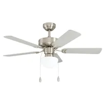 EGLO Cadiz 106,6 cm Deckenventilator nickel matt/weiß mit Licht