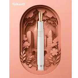 Pelikan Souverän M600 Kolbenfüller weiß/rose-gold F (fein), 1 St.