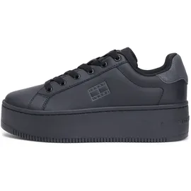 Tommy Hilfiger Tommy Jeans Damen Flatform Sneaker Essential Low Top, Schwarz (Black), 38