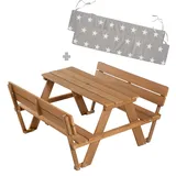 roba Outdoor+ Kindersitzgruppe Tisch Picknick for 4 Bänke natur