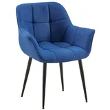 CLP Esszimmerstuhl Roseville blau Stoff
