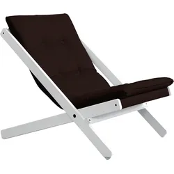 Klappstuhl KARUP DESIGN "Boogie", braun (braun, weiß), Stühle, Bezugsqualität 1