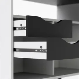 VCM Eckschreibtisch Napoli Weiß / Matt Schwarz