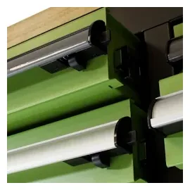 Baumarktplus Werkstattwagen DELUXE 12 Schubladen unbestückt 123 cm Breite mit massiver Arbeitsplatte
