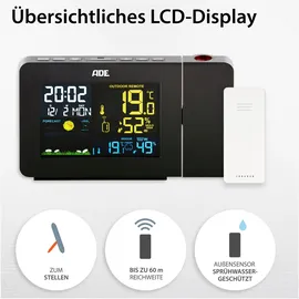 ADE Tchibo | ADE Wetterstation mit Funk-Außensensor und Projektion