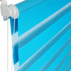 Woltu Doppelrollo 80 x 150 cm blau/türkis