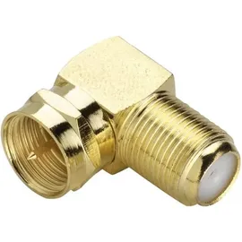 Renkforce RF-4196994 F-Winkelverbinder vergoldet Anschlüsse: F-Stecker, F-Buchse 1St.