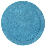 Erwin Müller Badematte Badteppich "Stuttgart", Höhe 15 mm, rund, Uni blau rund | 90 cm x 90 cm x 15 mm